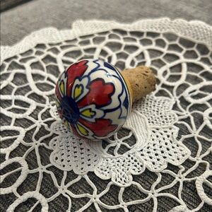 Hand-Painted‎ Ceramic Bottle Stopper – Art Style – Cork